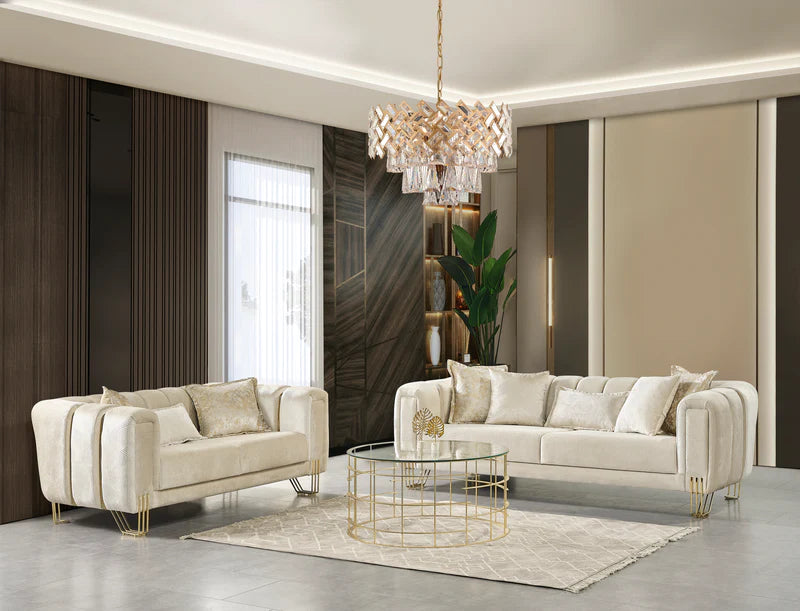 Santis Elegant Sofa Set (3 Colors)