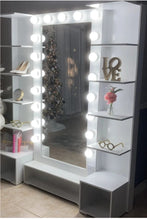 Load image into Gallery viewer, Rihanna Vanity with Shelves
