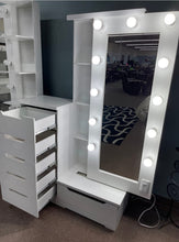 Load image into Gallery viewer, Liliana 6 Drawer &amp; Sliding Mirror Vanity
