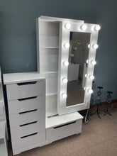 Load image into Gallery viewer, Liliana 6 Drawer &amp; Sliding Mirror Vanity
