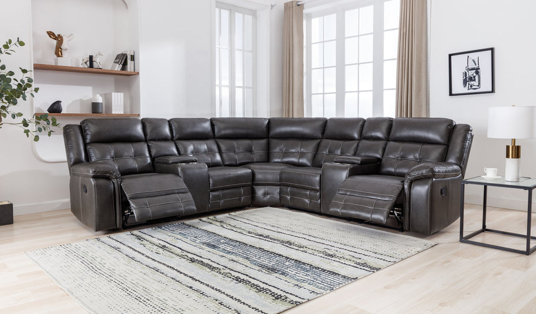 Gray Jacob Recliner Sectional