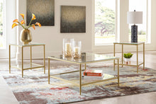 Load image into Gallery viewer, Gold Finish 3pc Table Set
