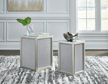 Load image into Gallery viewer, Silver Finish End Tables
