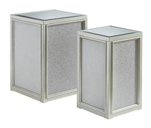 Load image into Gallery viewer, Silver Finish End Tables
