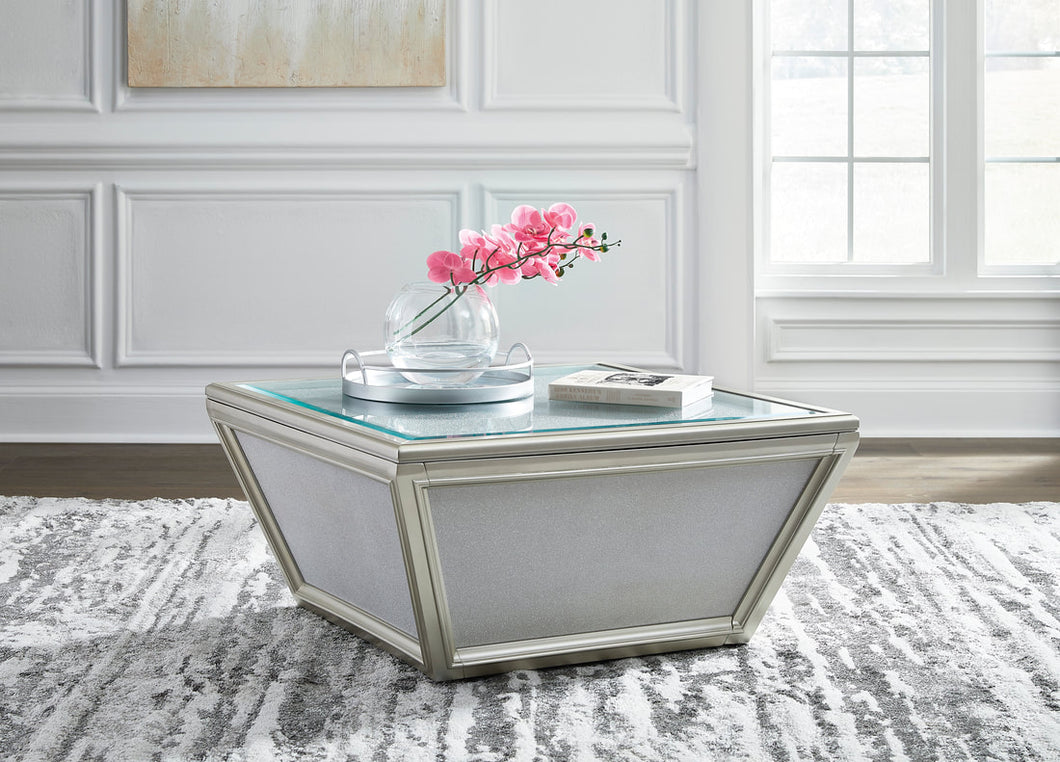 Center Silver Finish Table