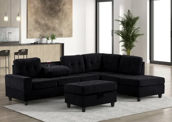 40Heights Reversible Sectional + Ottoman