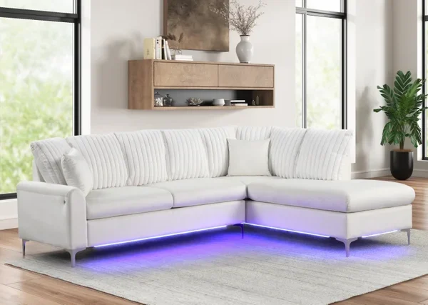 Candy Beige - Reversible Sectional (w/ LED's) **NEW ARRIVAL**