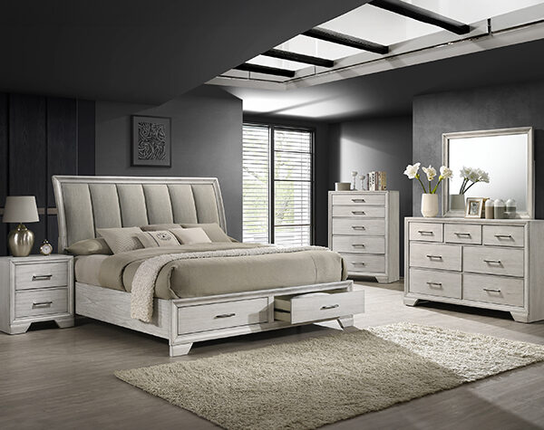 SETB6582 JAYMES WHITE MIST BEDROOM GROUP
