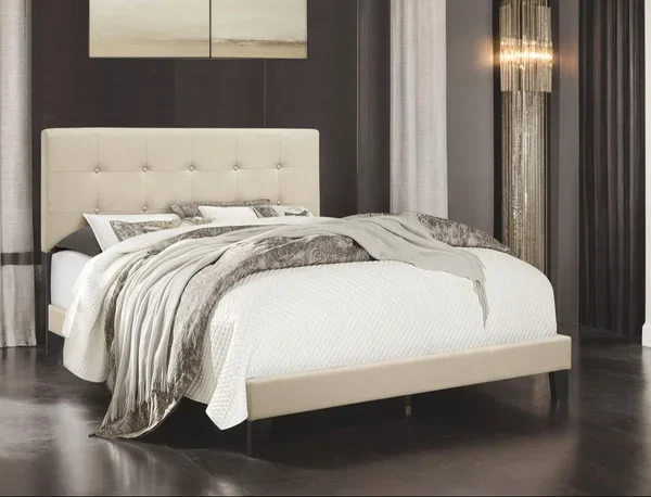 A950-Beige Platform Bed