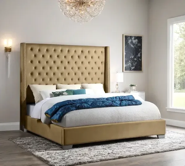 AH225-6ft Gold Bed Frame