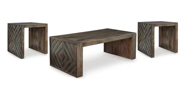 AHH-Eddy 3pc Coffee Table Set | Brown