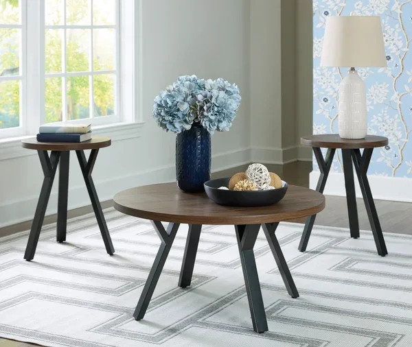 AHH- Lalo 3pc Cocktail Table Set | Black/Brown