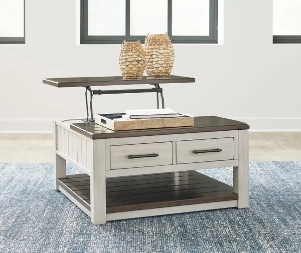AHH- Lapel Lift Top Coffee Table | Gray/Brown