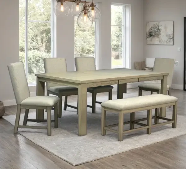 D2700 Dining Table + 4 Chair + Bench set