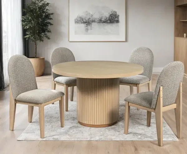 D400 Dining Table + 4 Chairs Set