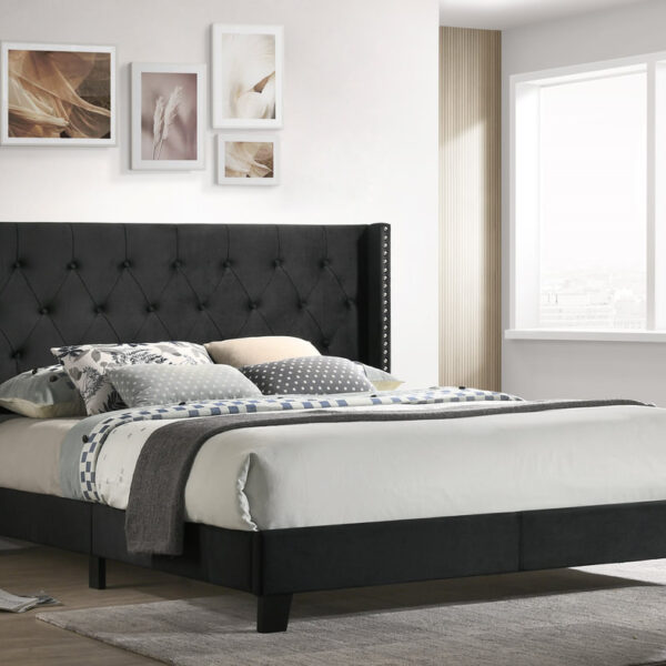 Stella Black Platform Bed