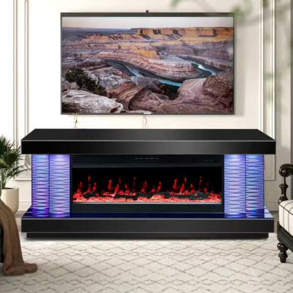 AF-89 TV/Fireplace 71" | Black