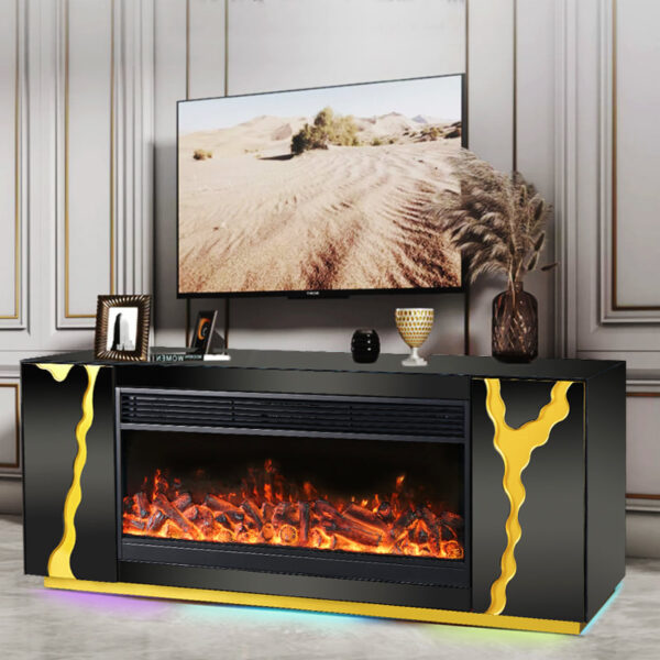 AF-804 TV/Fireplace 71" | Black