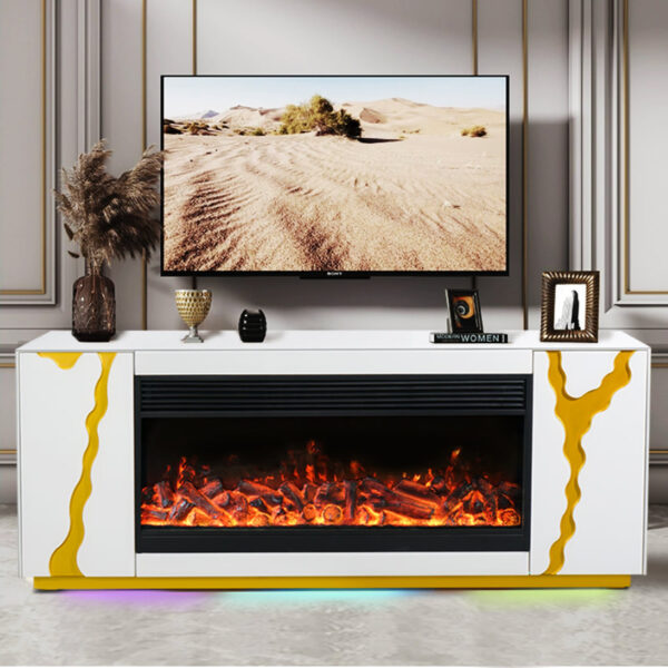 AF-904 TV/Fireplace 71" | White