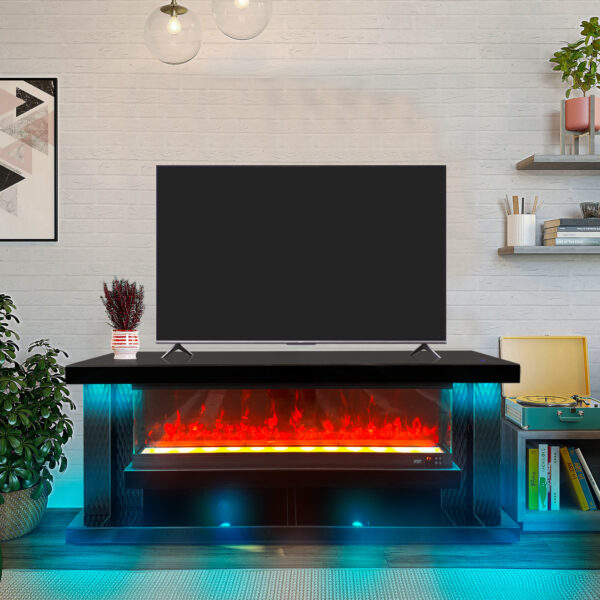 AF-88 TV/Fireplace 71" | Black